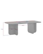 Akira Couchtisch aus schwarzem Holz - 120x41x60 cm