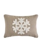 Coussin décoratif en coton Fiocco naturel - 50x30cm
