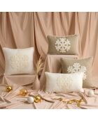 Coussin décoratif en coton Fiocco naturel - 50x30cm