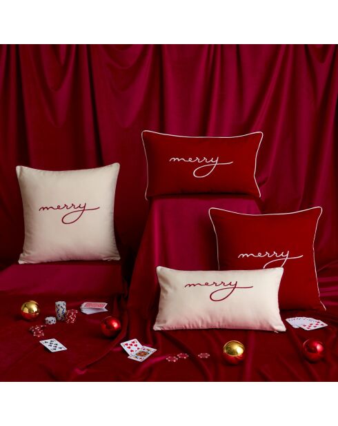 Dekokissen Merry Cherry aus Baumwolle, 45 x 45 cm
