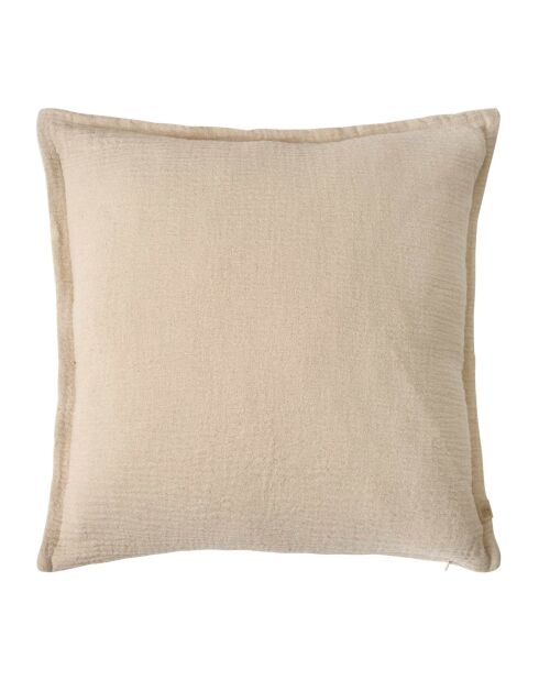 Coussin décoratif en coton Eldorado beige - 45x45 cm