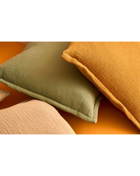 Coussin décoratif en coton Eldorado beige - 45x45 cm