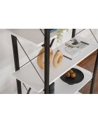 Librería Siena blanco/negro - 90x180x34 cm