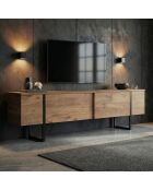 Onera Fernsehtisch aus Atlantikkiefer/Schwarz - 180x50x30 cm