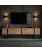 Onera Fernsehtisch aus Atlantikkiefer/Schwarz - 180x50x30 cm
