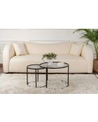 Ensemble de tables basses Aurum 60x42 noir/gris