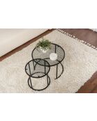Ensemble de tables basses Aurum 60x42 noir/gris