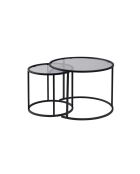 Ensemble de tables basses Aurum 60x42 noir/gris
