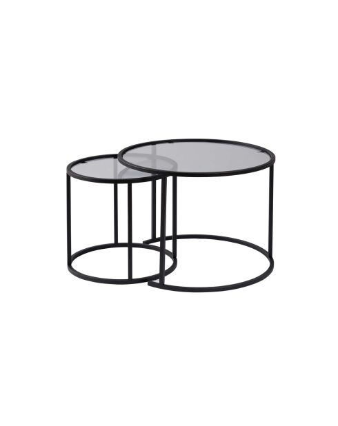 Ensemble de tables basses Aurum 60x42 noir/gris
