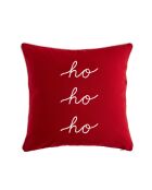 Ho Ho Ho Dekokissen aus Baumwolle Kirsche - 45x45 cm