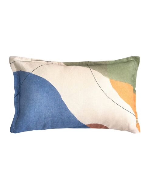 Coussin décoratif en lin Kanvas tableau noir - 50x30 cm