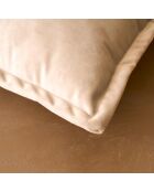 Coussin décoratif en velours Gemma beige - 45x45 cm
