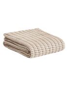 Dessus de lit en coton Ambrosia naturel/chocolat - 270x270 cm