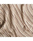 Dessus de lit en coton Ambrosia naturel/chocolat - 270x270 cm