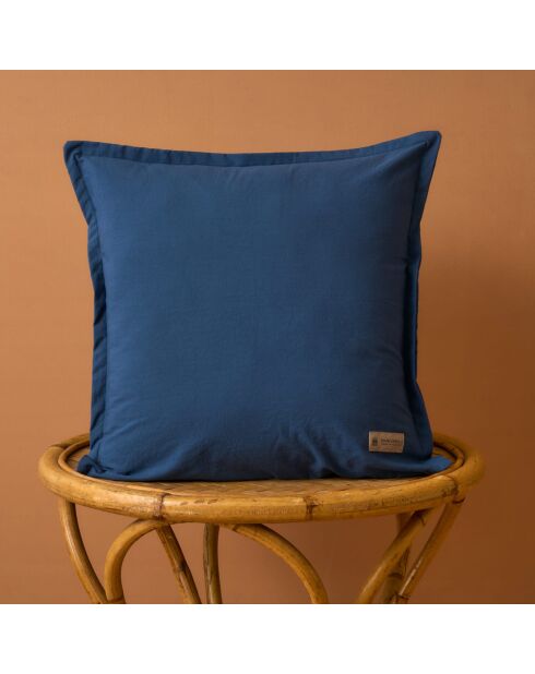 Cloe blauw katoenen sierkussen - 45x45 cm