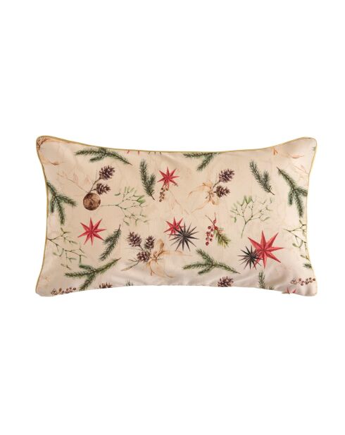 Coussin décoratif en coton Claus multicolore - 50x30cm
