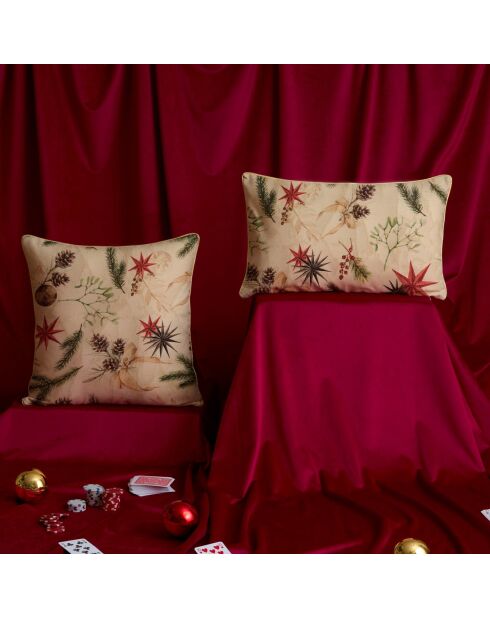 Coussin décoratif en coton Claus multicolore - 50x30cm