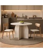 Travertijn eettafel Bloom - 110x75x110 cm