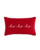 Ho Ho Ho Dekokissen aus Baumwolle Kirsche - 50x30cm