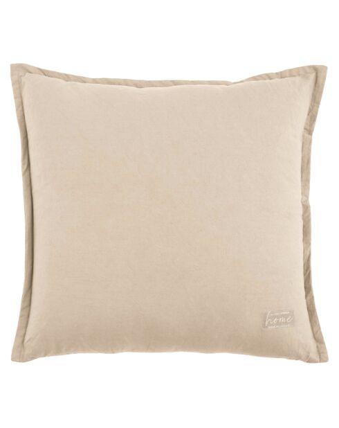 Coussin décoratif en coton Cloe beige - 45x45 cm