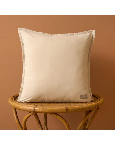Coussin décoratif en coton Cloe beige - 45x45 cm