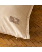 Coussin décoratif en coton Cloe beige - 45x45 cm