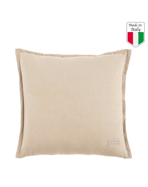 Coussin décoratif en coton Cloe beige - 45x45 cm