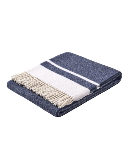 Plaid en laine Artico denim - 170x130 cm