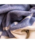 Plaid en laine Artico denim - 170x130 cm