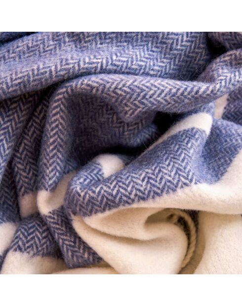 Plaid en laine Artico denim - 170x130 cm
