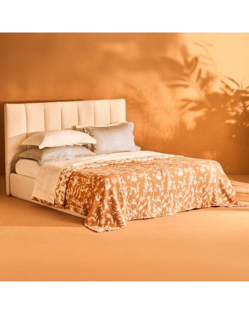 Dessus de lit en coton Samira ocre - 260x260 cm