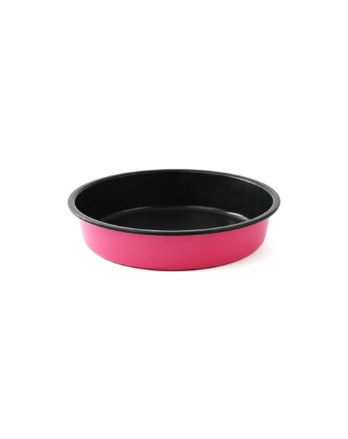 Moule à manqué noir / fuschia - 26cm