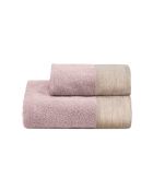 Lot de 2 serviettes éponges visage , invité Washed roses - 110x60 + 60x40 cm