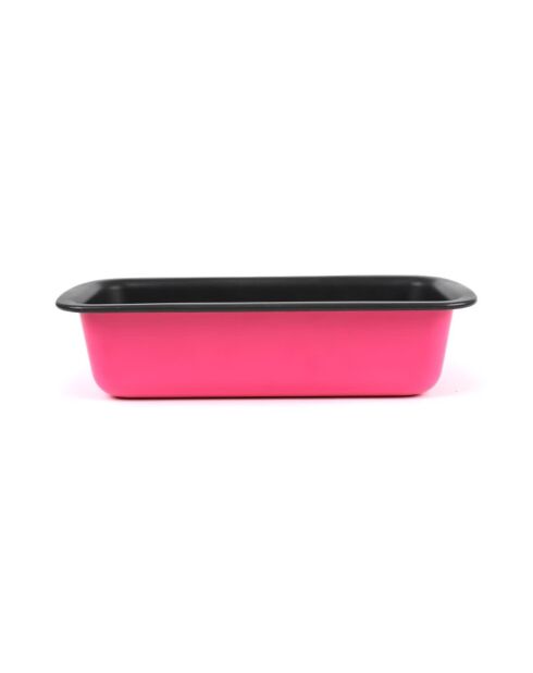 Moule à cake noir / fuschia - 25x11cm