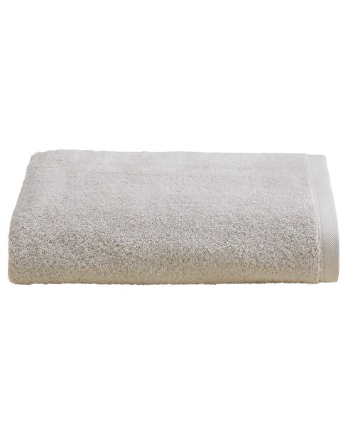 Serviette de douche en coton Elisa huître - 100x150 cm