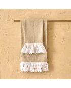 Set di 2 asciugamani per viso e ospiti in cotone Louvre beige - 110x60 + 60x40 cm