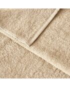 Set di 2 asciugamani per viso e ospiti in cotone Louvre beige - 110x60 + 60x40 cm