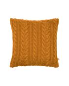 Almohada decorativa Brighton de lana ámbar - 45x45 cm