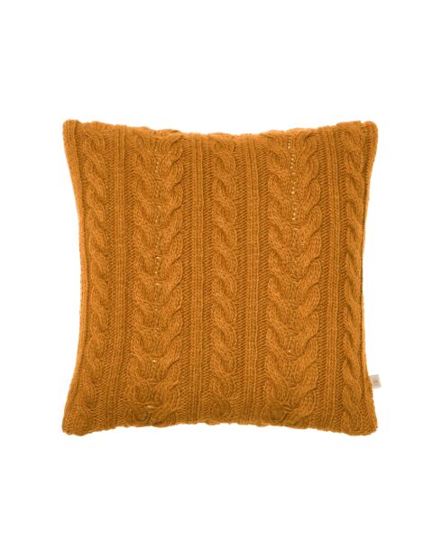 Almohada decorativa Brighton de lana ámbar - 45x45 cm