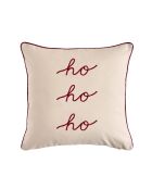Ho Ho Ho Ivoorkleurig sierkussen Ho Ho - 45x45 cm