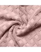 Ensemble de salle de bain en coton Elisa rose - 8 pièces