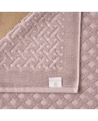 Ensemble de salle de bain en coton Elisa rose - 8 pièces
