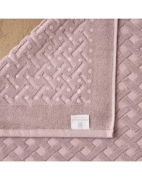 Ensemble de salle de bain en coton Elisa rose - 8 pièces