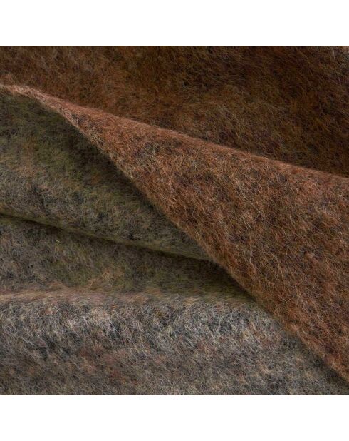 Plaid en laine, alpaga et mohair camden marron - 150x200 cm