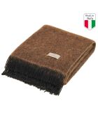 Plaid en laine, alpaga et mohair camden marron - 150x200 cm