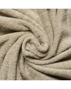 Ensemble de salle de bain en coton Elisa beige - 8 pièces