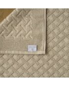 Ensemble de salle de bain en coton Elisa beige - 8 pièces
