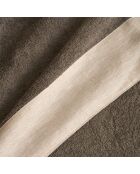 Lot de 2 serviettes éponges visage , invité Washed grisaille - 110x60 + 60x40 cm