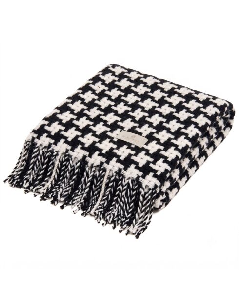 Plaid Pied de Poule noir - 150x200 cm