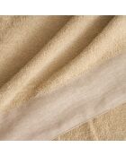 Set di 2 asciugamani da spiaggia beige lavati per viso e ospiti - 110x60 + 60x40 cm
